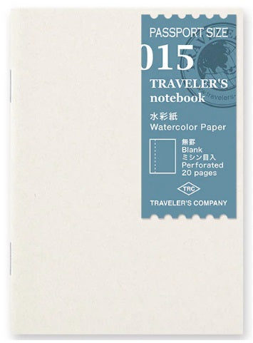 TRAVELER'S Notebook 015 Watercolor Paper - Passport Size - Blesket Canada