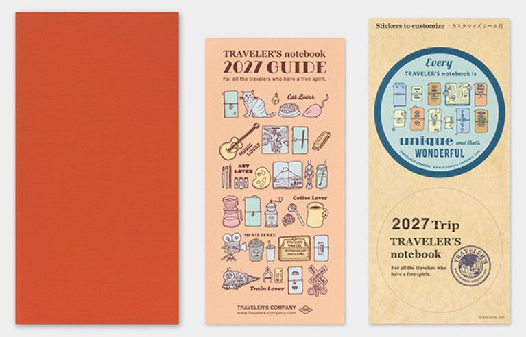 TRAVELER'S Notebook 2027 Monthly Diary Refill – Regular Size - Blesket Canada