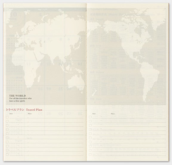TRAVELER'S Notebook 2027 Monthly Diary Refill – Regular Size - Blesket Canada