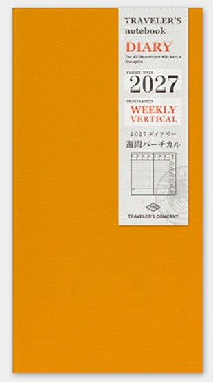 TRAVELER'S Notebook 2027 Weekly Vertical Diary Refill – Regular Size - Blesket Canada