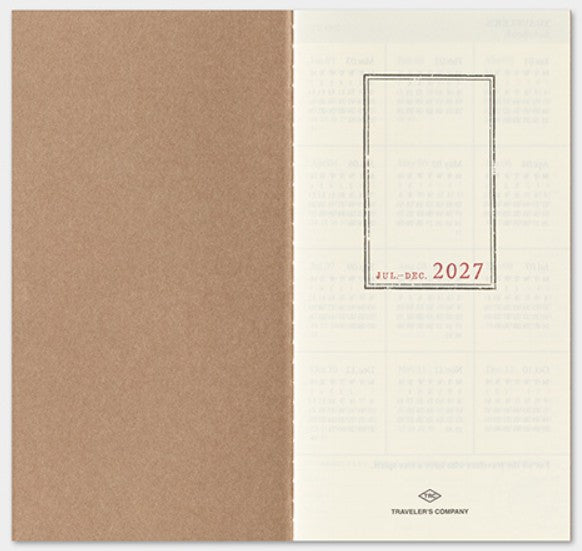 TRAVELER'S Notebook 2027 Weekly Vertical Diary Refill – Regular Size - Blesket Canada