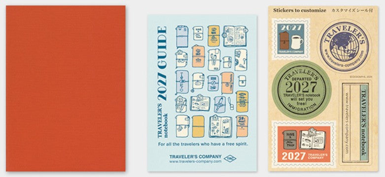 TRAVELER'S Notebook 2027 Monthly Diary Refill – Passport Size - Blesket Canada