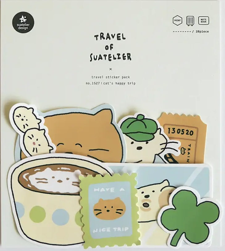 Suatelier Design Stickers – Cat's Happy Trip - Blesket Canada