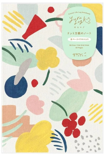 Midori Yuru Log Notebook B6 - Motif Textile - Blesket Canada