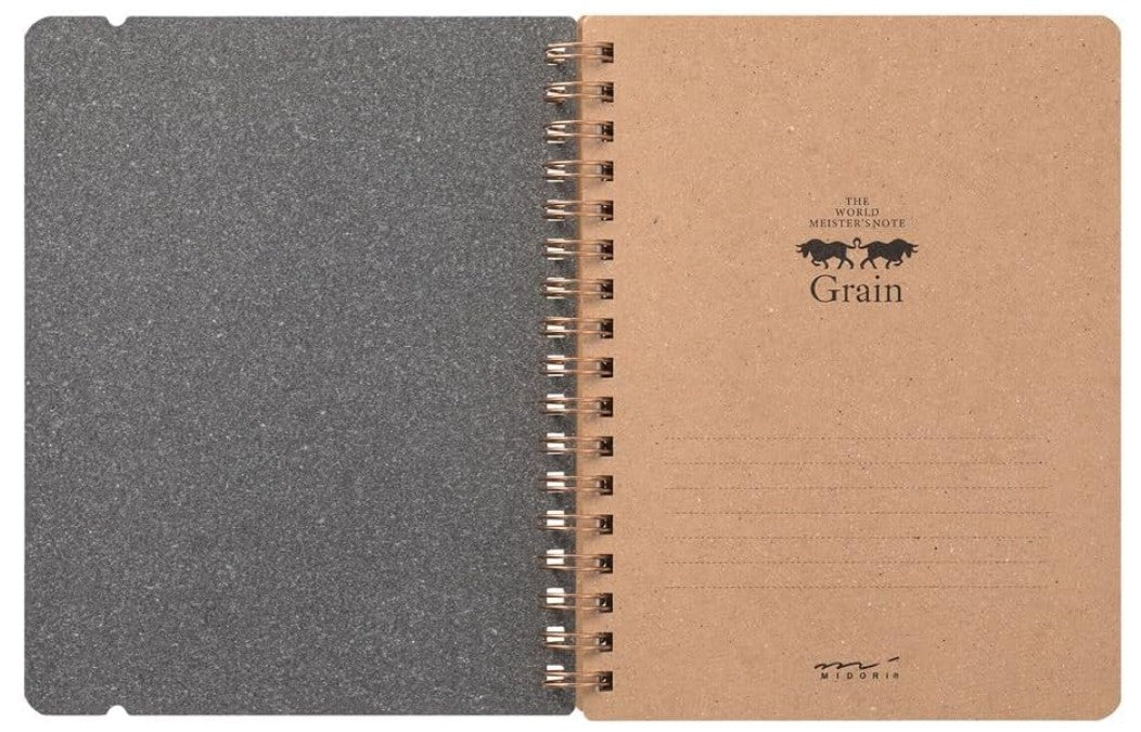 Midori WM Ring Notebook Grain B6 Red - Blesket Canada