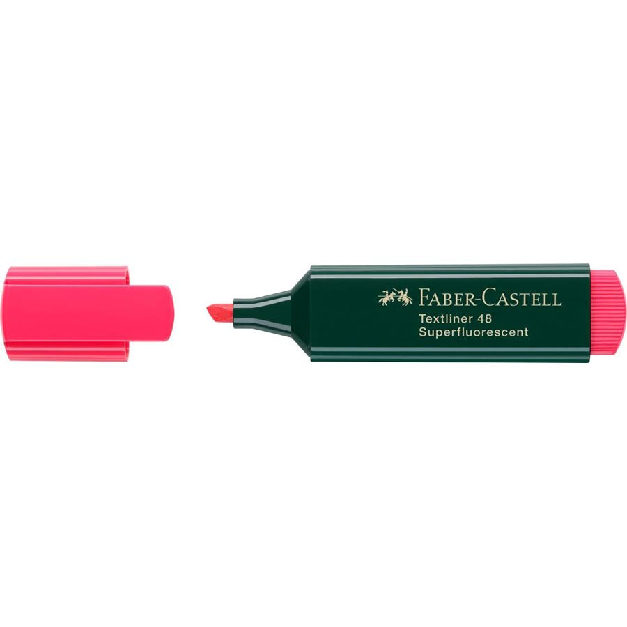 Faber Castell Textliner 1548 Superfluorescent Red - Blesket Canada