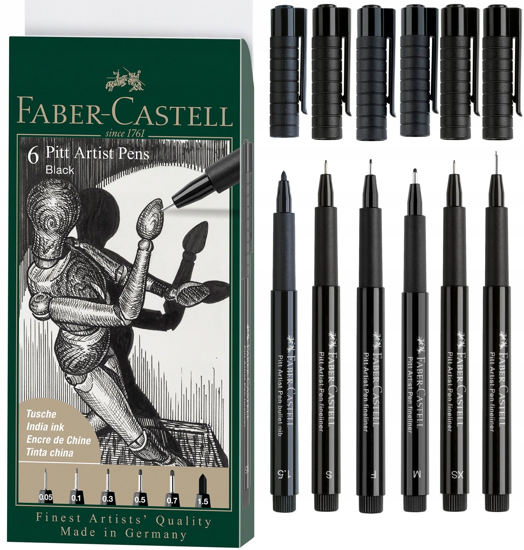 Faber-Castell Pitt Artist Pen Black Brush Calligraphy - Blesket Canada