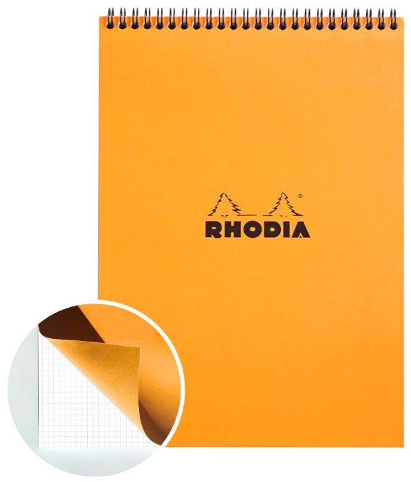 Rhodia Wirebound Notepad Grid A4 #18 - Blesket Canada