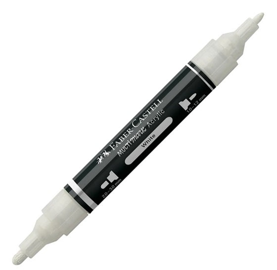 Faber-Castell Multimark Acrylic Dual Tip Marker – 101 White - Blesket Canada