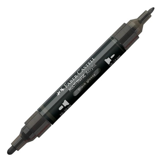 Faber-Castell Multimark Acrylic Dual Tip Marker – 299 Black Glossy - Blesket Canada