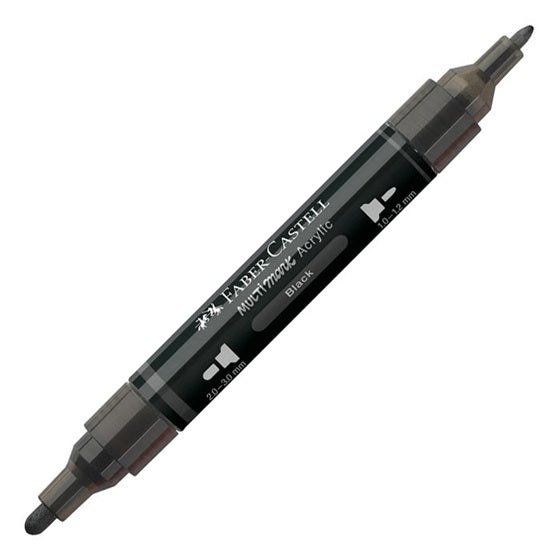 Faber-Castell Multimark Acrylic Dual Tip Marker – 199 Black - Blesket Canada