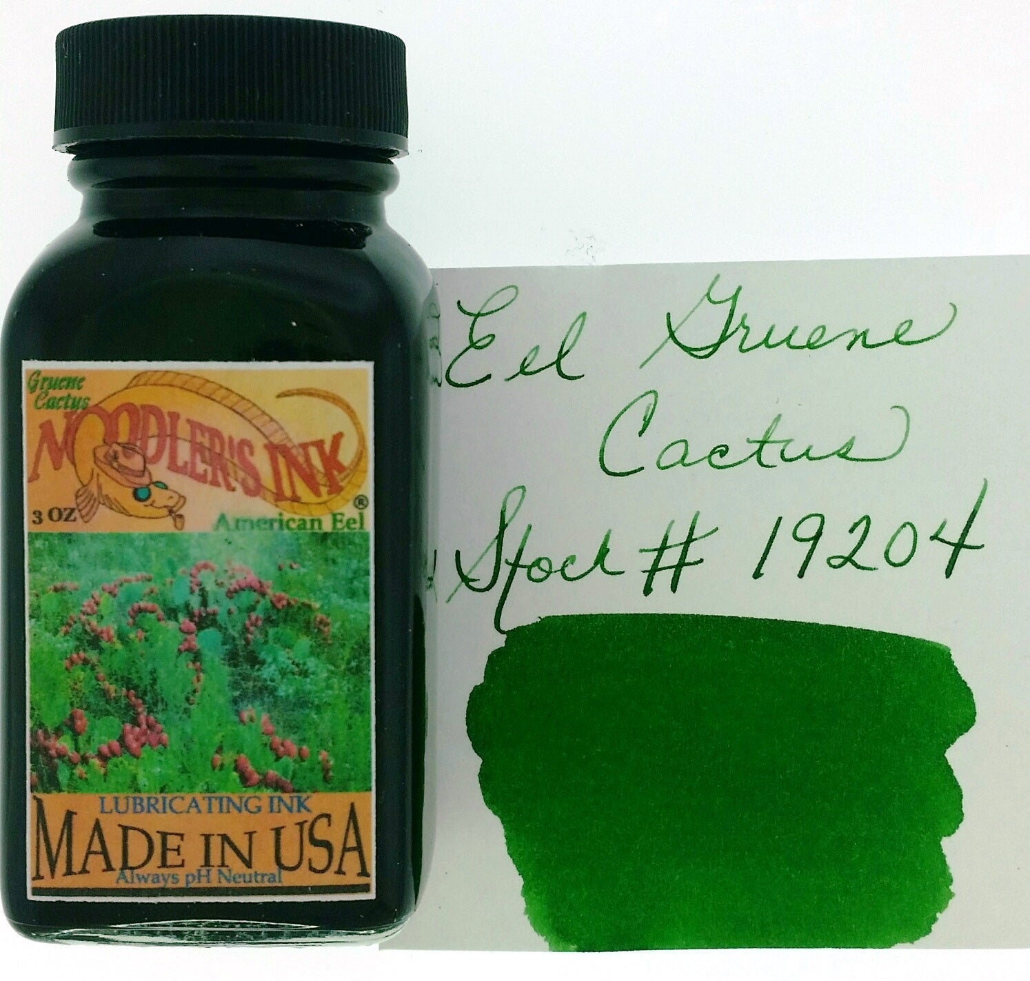 Noodler's Ink Fountain Pen Ink 3oz/90ml - Eel Gruene Cactus - Blesket Canada