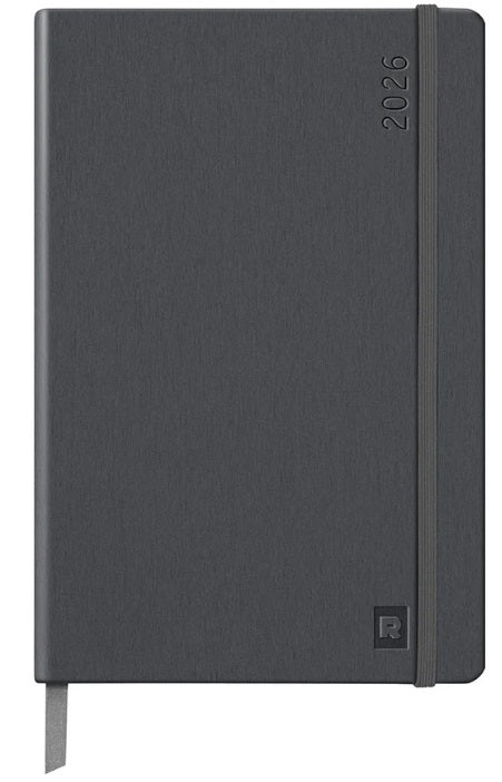 Rhodia Webplanner 2026 A5 Hard Cover Planner Weekly Vertical Grid Agenda - Titanium - Blesket Canada