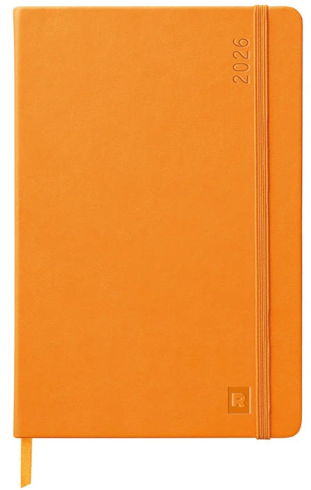 Rhodia Webplanner 2026 A5 Hard Cover Planner Weekly Vertical Grid Agenda - Orange - Blesket Canada