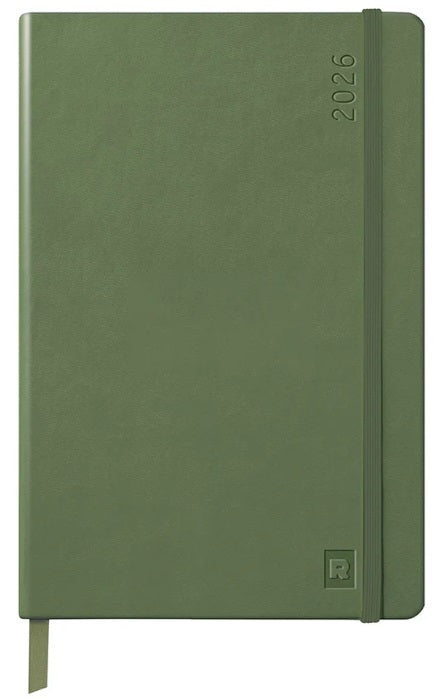 Rhodia Webplanner 2026 A5 Hard Cover Planner Weekly Horizontal Grid Agenda - Sage - Blesket Canada