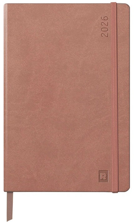 Rhodia Webplanner 2026 A5 Hard Cover Planner Weekly Horizontal Grid Agenda - Rosewood - Blesket Canada
