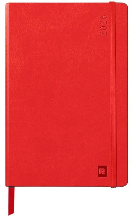 Rhodia Webplanner 2026 A5 Hard Cover Planner Weekly Horizontal Grid Agenda - Poppy - Blesket Canada