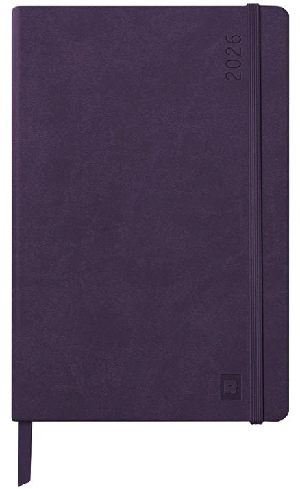 Rhodia Webplanner 2026 A5 Hard Cover Planner Weekly Horizontal Grid Agenda - Eggplant - Blesket Canada