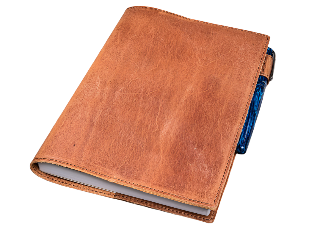 Galen Leather Slim A5 Notebook/Planner Cover &nbsp;- Crazy Horse Tan -  Blesket Canada