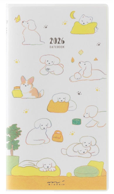 Midori Pocket Diary 2026 - Dog - Blesket Canada