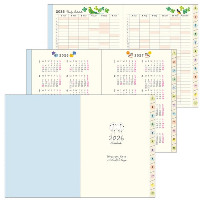 Midori Pocket Diary 2026 - Bird - A6 - Blesket Canada