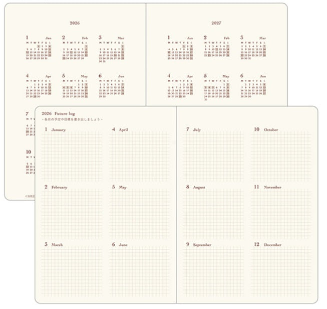 Midori Hibino Diary 2026 – Blue-Green – A6 - Blesket Canada