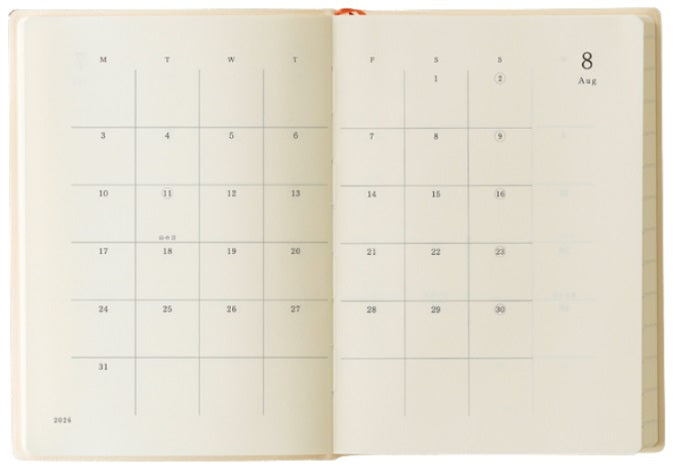 Midori MD Notebook Diary 2026 1 Day 1 Page - A6 - Blesket Canada