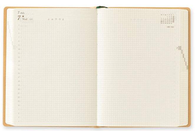 MIDORI Diary Hibino 2027 – A6 – Camel - Blesket Canada