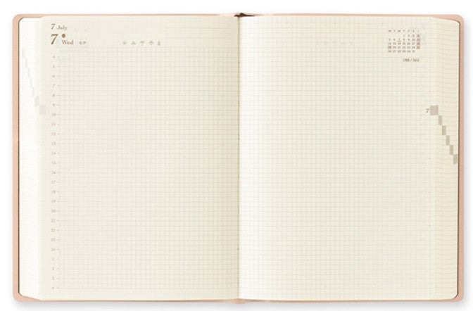 MIDORI Diary Hibino 2027 – A6 – Pink - Blesket Canada