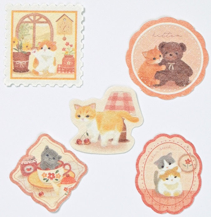 Mattari Animals Day Flake Stickers – Kitten - Blesket Canada