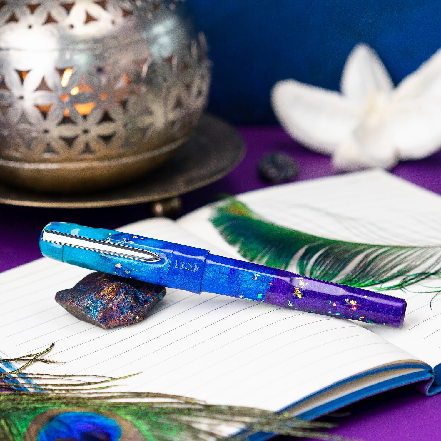 BENU Talisman Fountain Pen - Peacock Ore - Blesket Canada