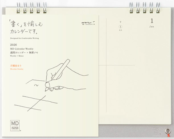 Midori MD Weekly Calendar Desk Type - 2026 - Blesket Canada