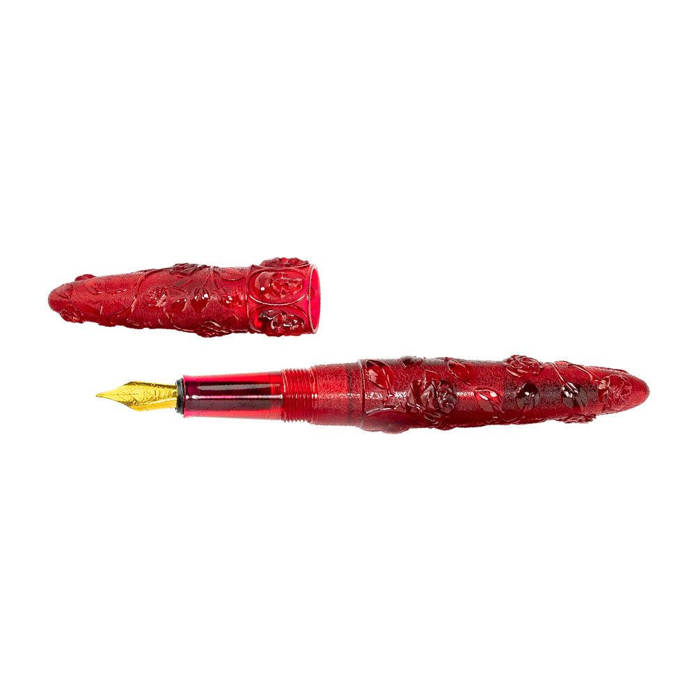 BENU Red Roses and Skulls Fountain Pen - Blesket Canada