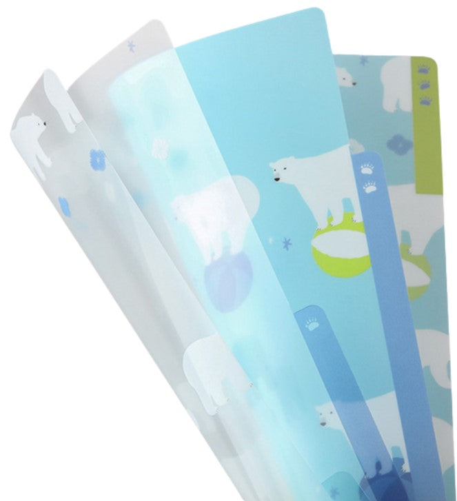 Midori 3-Pocket Clear Folder A5 – Polar Bear - Blesket Canada
