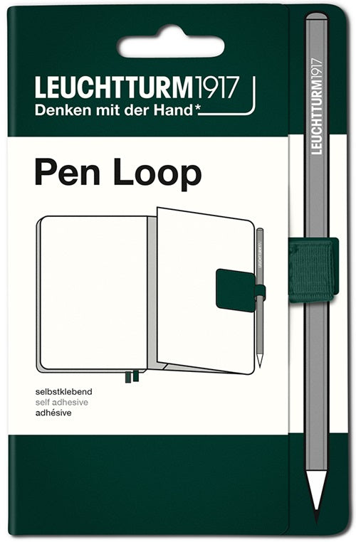 LEUCHTTURM1917 Pen Loop – Self-Adhesive Pen Holder – Forest Green - Blesket Canada