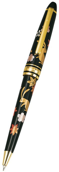 Lacquer Ballpoint Pen – Rabbit and Flower Maki-e Design - Blesket Canada