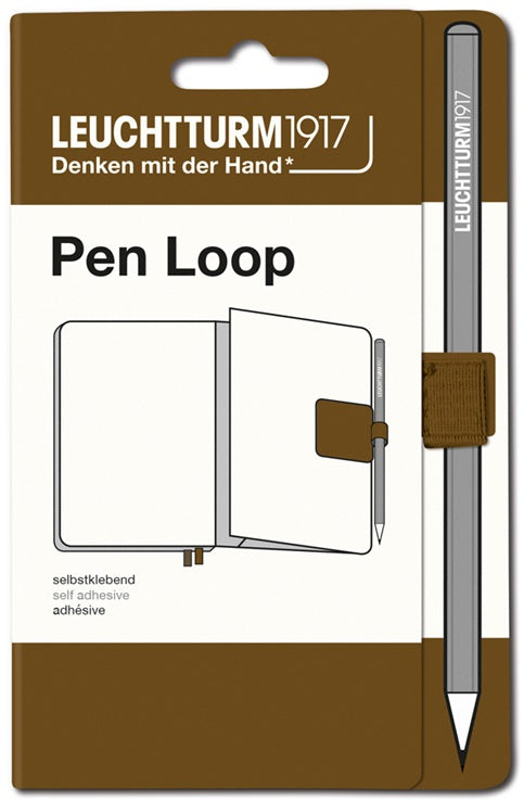 LEUCHTTURM1917 Pen Loop – Self-Adhesive Pen Holder – Spice Brown - Blesket Canada