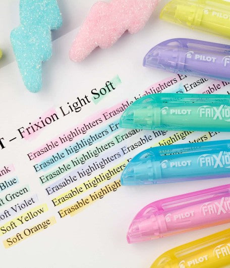 Pilot FriXion Light Soft Colors Erasable Highlighters Pen(Set of 6) - Blesket Canada