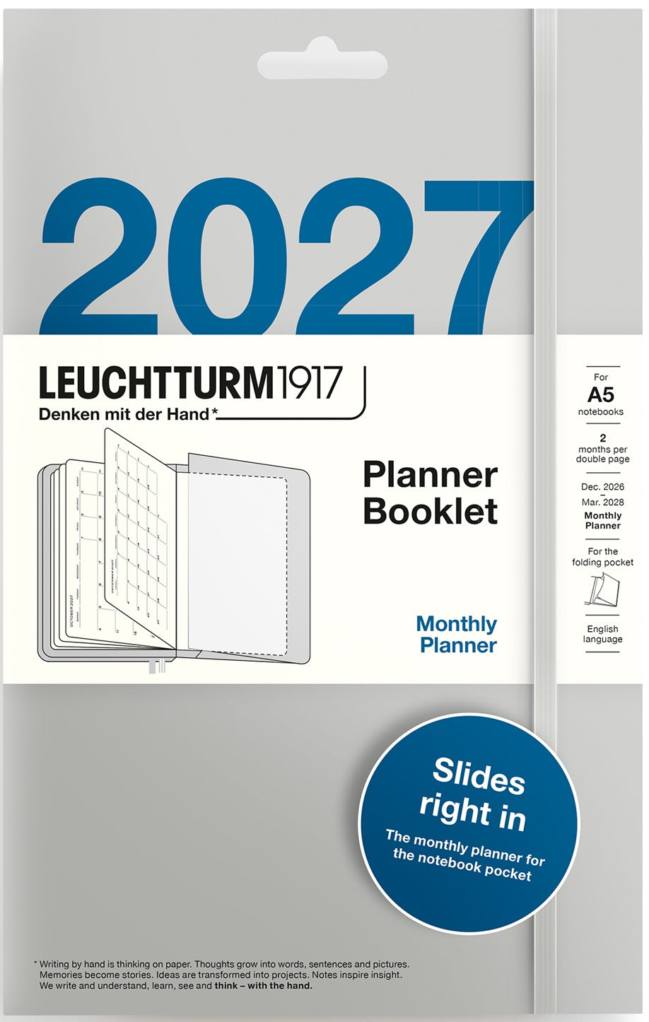 LEUCHTTURM1917 Planner Booklet 2027 Monthly Planner Medium (A5) English - Blesket Canada