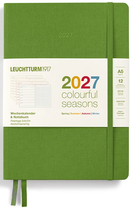 LEUCHTTURM1917 Weekly Planner & Notebook Dotted Medium (A5) 2027 Colourful Seasons - Blesket Canada