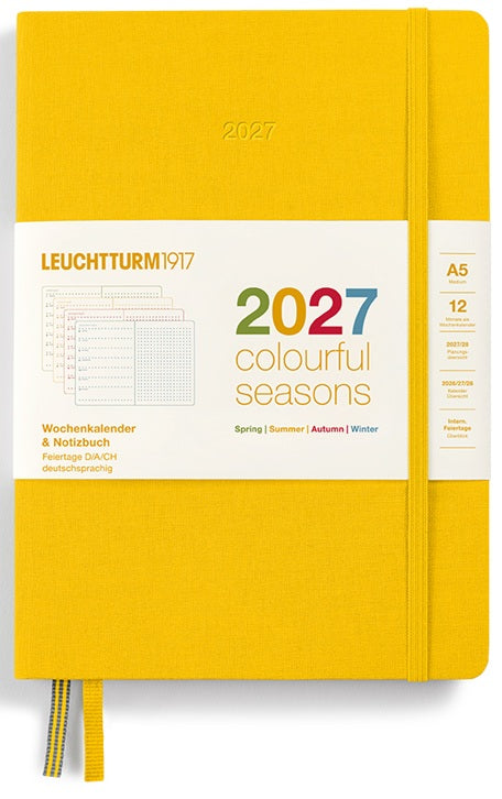 LEUCHTTURM1917 Weekly Planner & Notebook Dotted Medium (A5) 2027 Colourful Seasons - Blesket Canada