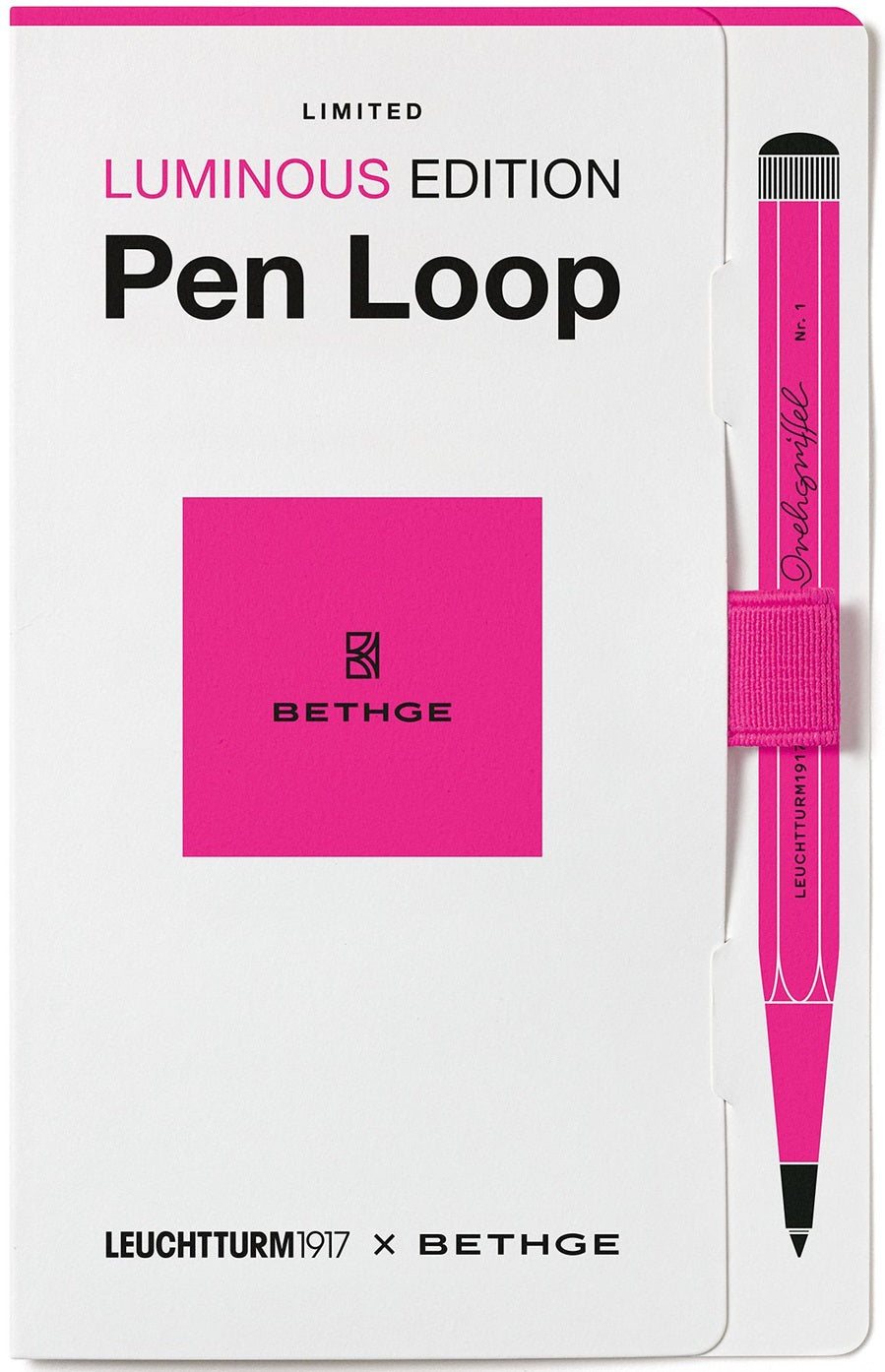 LEUCHTTURM1917 Pen Loop – Self-Adhesive Pen Holder – Luminous Pink - Blesket Canada