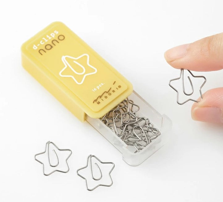 Midori D-Clips Nano Paper Clips - Star (16 Clips) - Blesket Canada