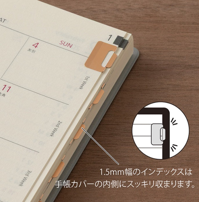 Midori Chiratto Index Clip S – Copper Orange - Blesket Canada