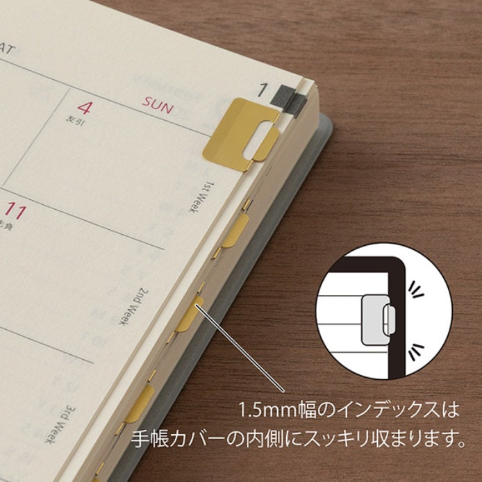 Midori Chiratto Index Clip S – Brass - Blesket Canada