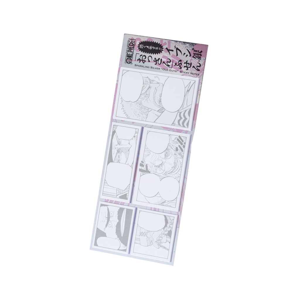 Hobonichi One Piece Magazine - Sparkling Silver Old Guys Sticky Notes - Blesket Canada