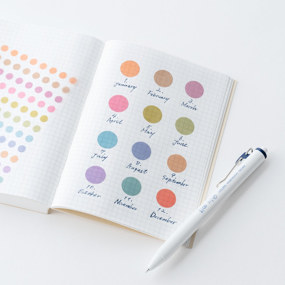 Hobonichi 2026 Tsuki no IRO Transparent Dot Stickers (15mm) - Blesket Canada