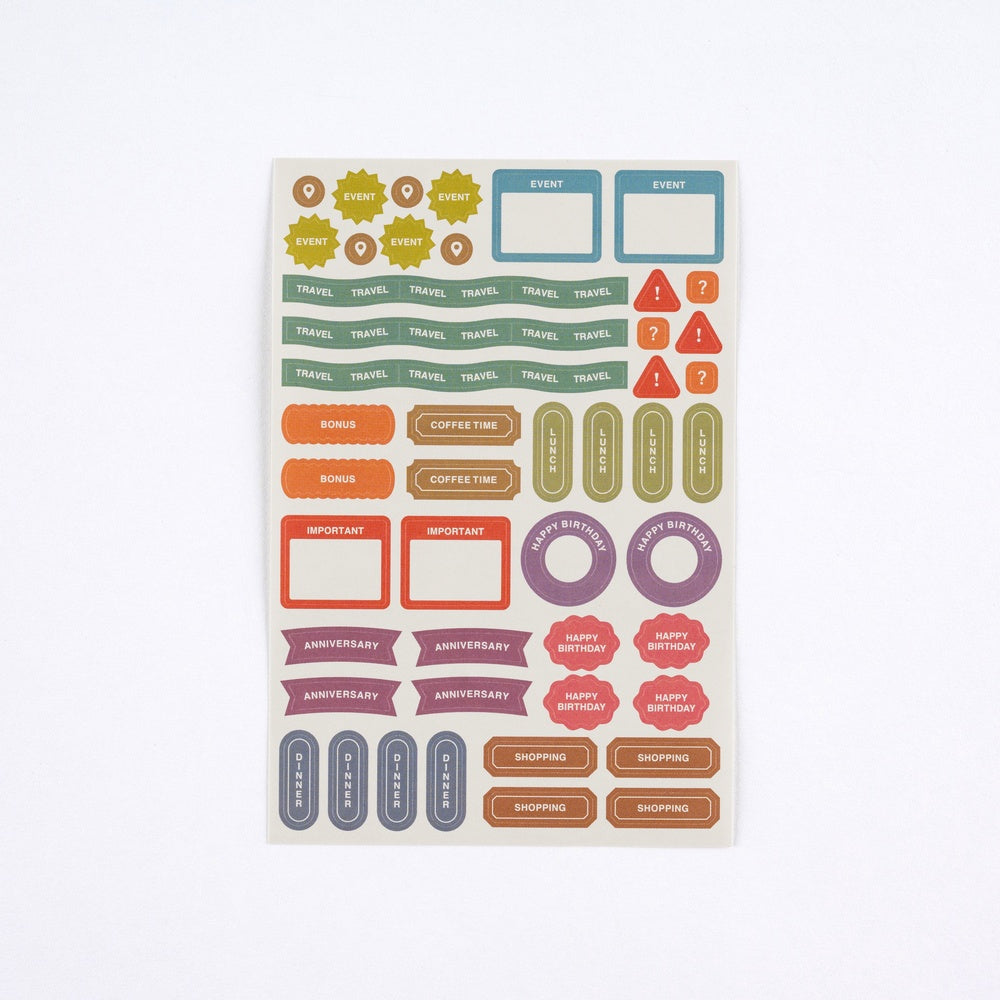 Hobonichi 2026 Tsuki no IRO Sticker Set - Schedule - Blesket Canada
