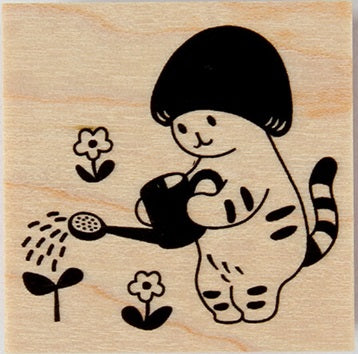 4legs Mushroom Cat Rubber Stamp - Gardening - Blesket Canada