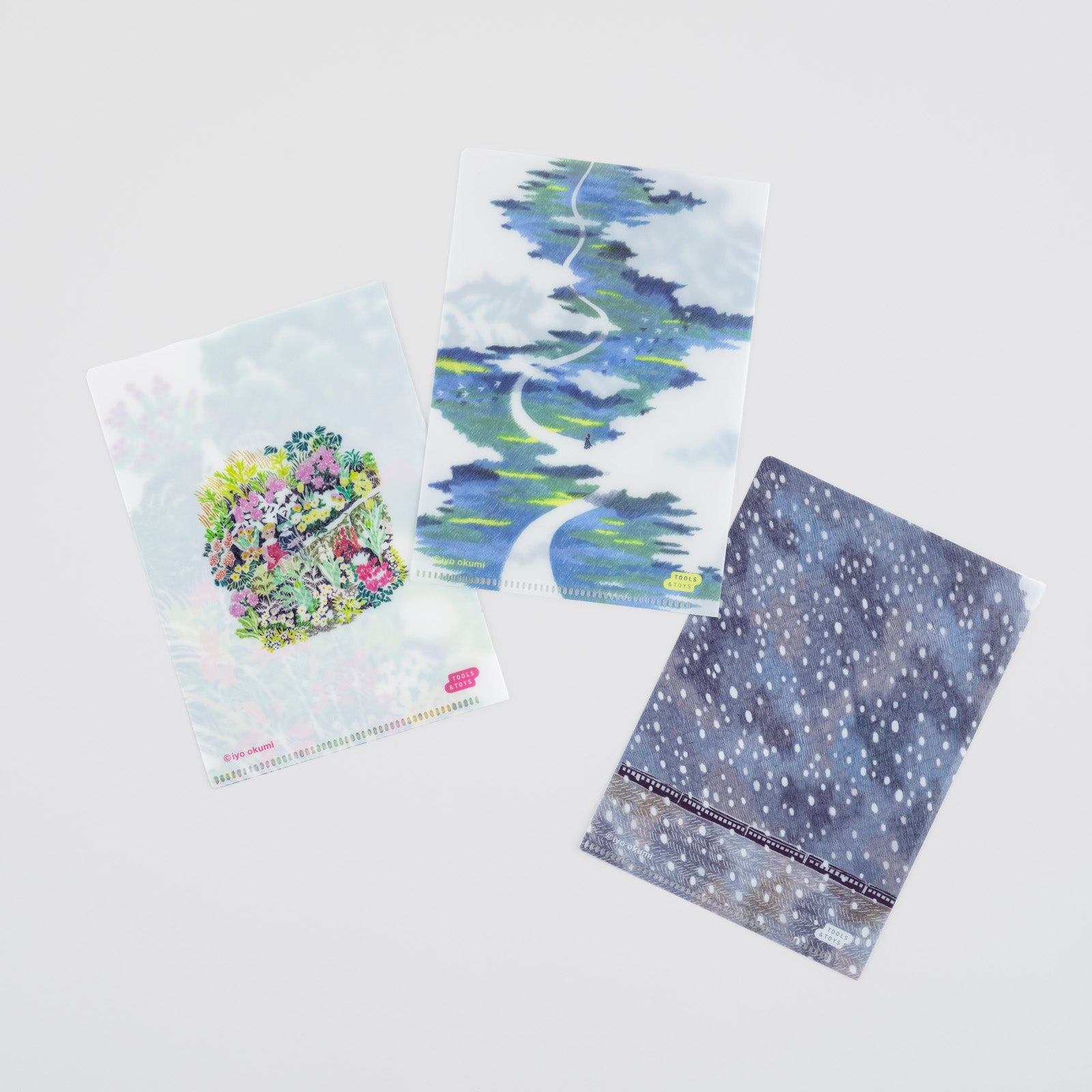 Hobonichi Clear Folder Set of 3 - Iyo Okumi - A6 - Blesket Canada